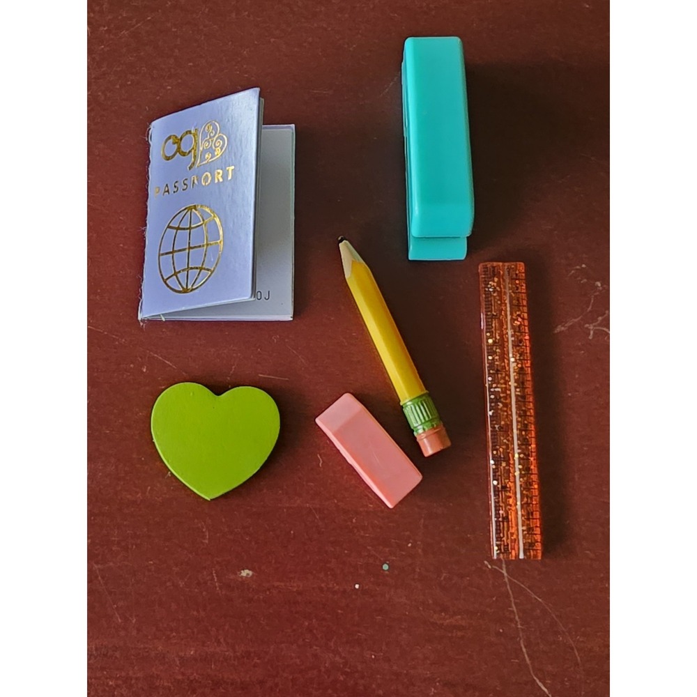 Our Generation Doll School/office Set, Stapler Pencil Ruler Passport